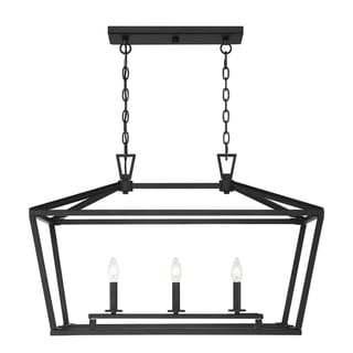 Townsend Metal Cage Chandelier (Nickel - Black - 3 Lights) - Chandeliers For Bedrooms by Overstock.com