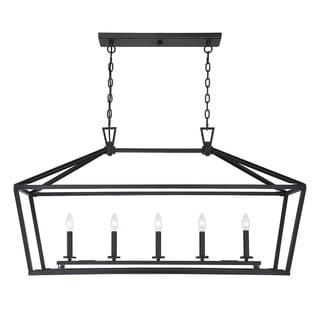 Townsend Metal Cage Chandelier (Nickel/Bronze - Bronze - 5 Lights) - Chandeliers For Bedrooms by Overstock.com