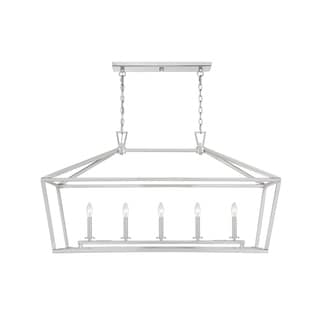 Townsend Metal Cage Chandelier (Nickel - Pewter - 5 Lights) - Chandeliers For Bedrooms by Overstock.com