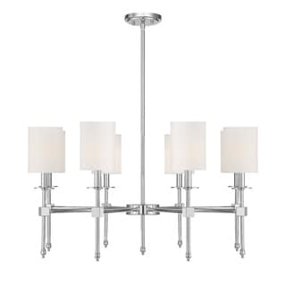 Chatham Metal Single Tier Chandelier (Nickel - Gold - 8 Lights) - Chandeliers For Bedrooms by Overstock.com