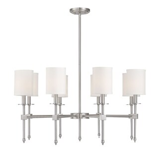 Chatham Metal Single Tier Chandelier (Nickel - Pewter - 8 Lights) - Chandeliers For Bedrooms by Overstock.com