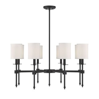 Chatham Metal Single Tier Chandelier (Nickel/Bronze - Black - 8 Lights) - Chandeliers For Bedrooms by Overstock.com