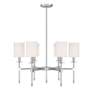 Chatham Metal Single Tier Chandelier (Nickel - Chrome - 6 Lights) - Chandeliers For Bedrooms by Overstock.com