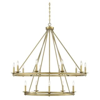 Middleton 15-light Multi Tier Chandelier (Nickel/Brass - Gold) - Chandeliers For Bedrooms by Overstock.com
