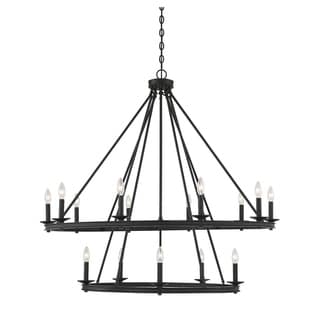 Middleton 15-light Multi Tier Chandelier (Nickel - Black) - Chandeliers For Bedrooms by Overstock.com