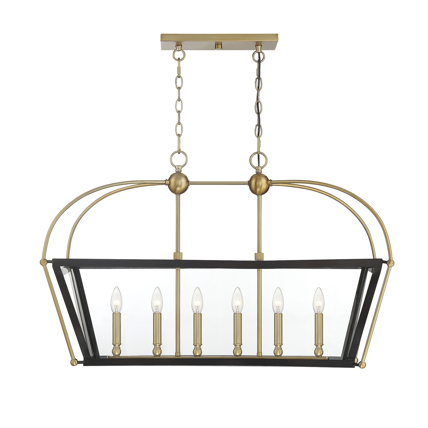Dunbar English Bronze and Warm Brass 6-light Chandelier - Chandeliers For Bedrooms by Overstock.com