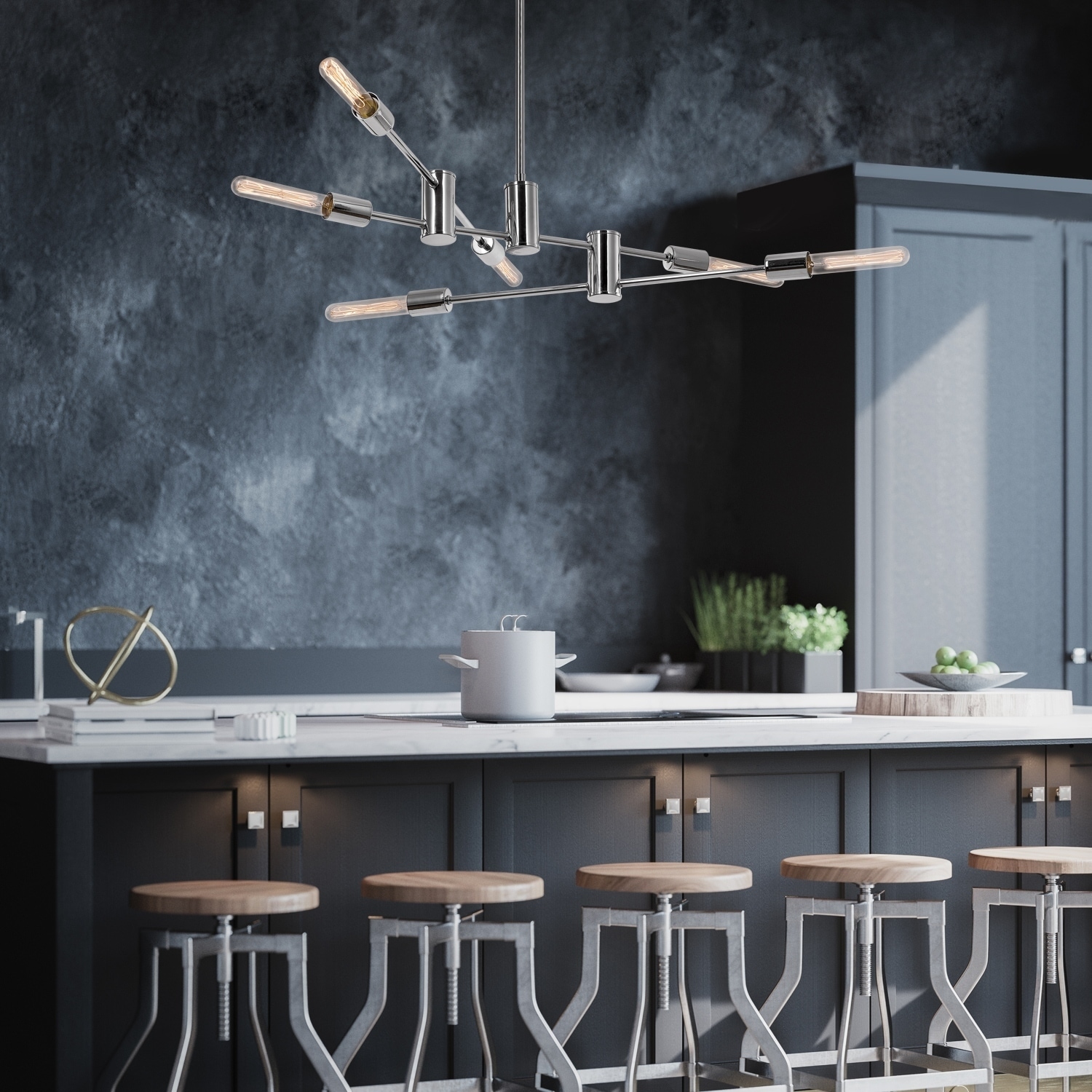 Navah 6-Light Chrome Chandelier, Bulbs Included - Chandeliers For Bedrooms by Overstock.com