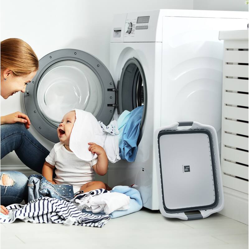 Collapsible Laundry Basket-Multiuse Organizer/Storage Container by Lavish Home