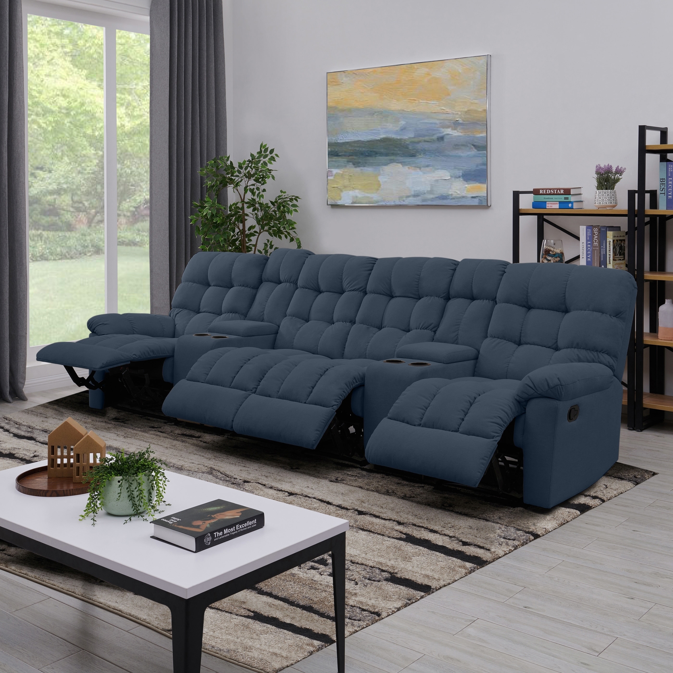 Prolounger tufted recliner loveseat deals with power storage console