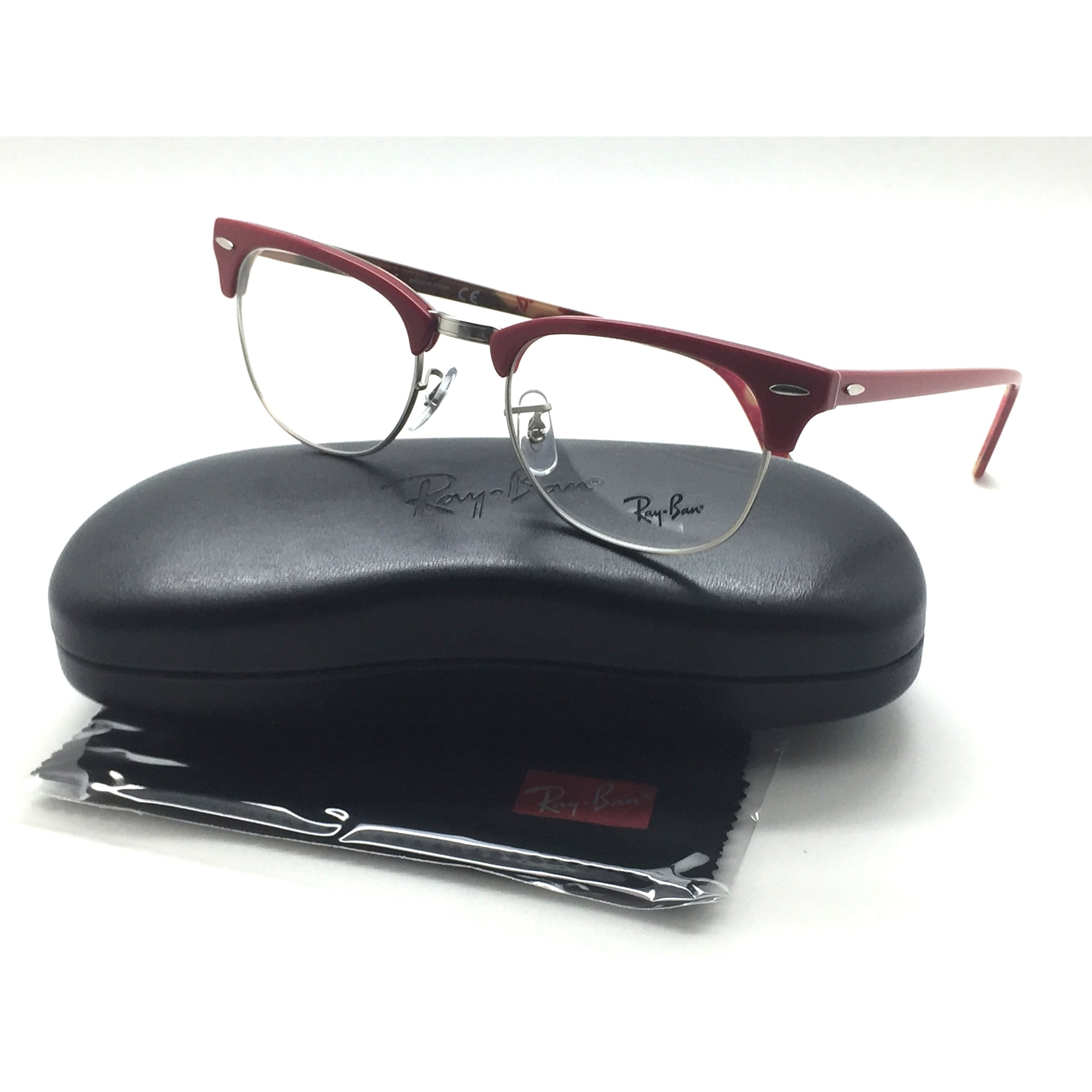 Ray Ban Rx Rb 5154 5651 Clubmaster Red Clubmaster Eyeglasses 51mm Overstock