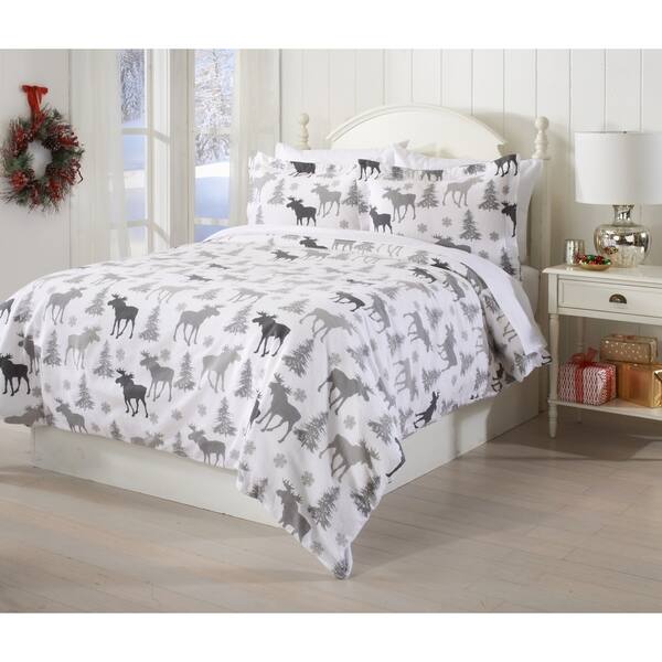 Shop 100 Turkish Cotton Extra Soft Printed Flannel Duvet Cover