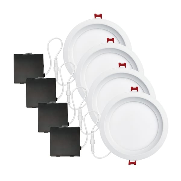 6 in. White Ultra Slim Baffle Integrated LED Recessed Lighting Kit. Opens flyout.