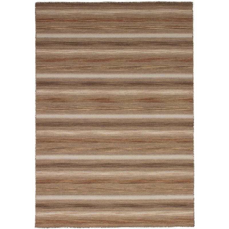 Flat-weave Manhattan Blue, Red Wool Kilim