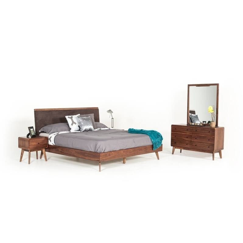 Modrest Marshall Mid-Century Modern Walnut Nightstand