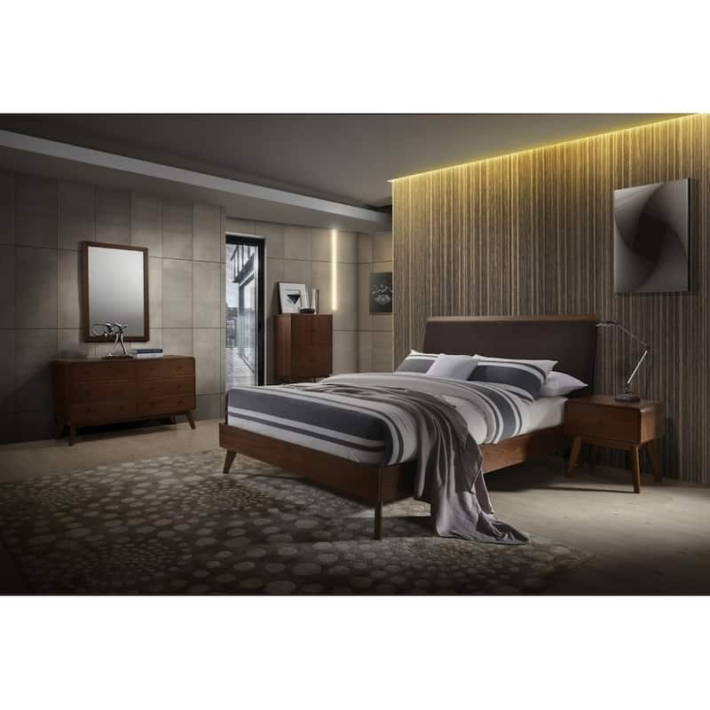 Modrest Marshall Mid-Century Modern Walnut Nightstand