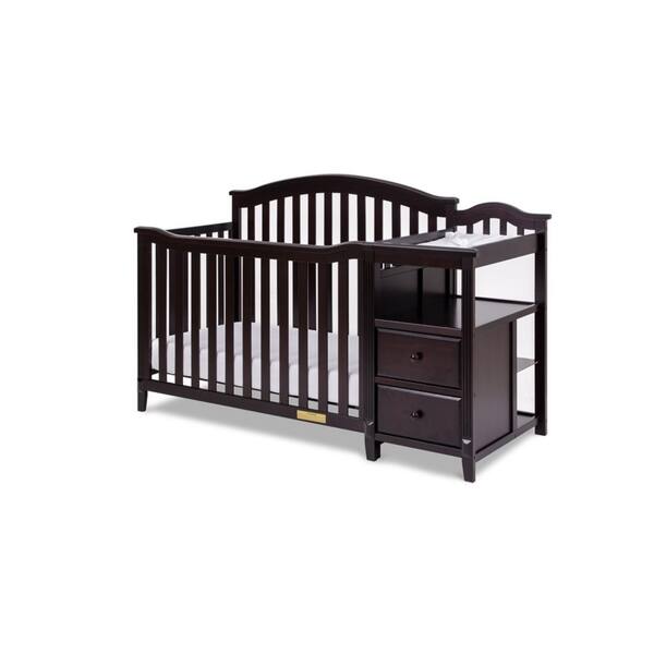 Shop Mikaila Kali 4 In 1 Crib And Changer Espresso Overstock