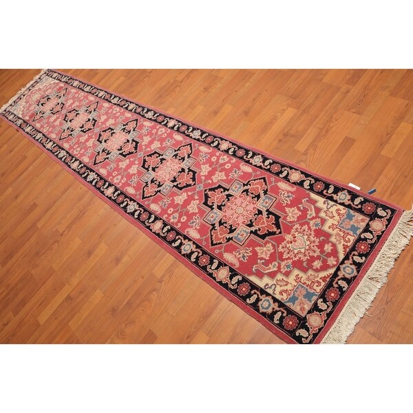 Multi Medallion Heriz Runner Hand Knotted Area Rug 2 6 X11 8 Multi Medallion Heriz Runner Hand Knotted Area Rug 2 X27 6
