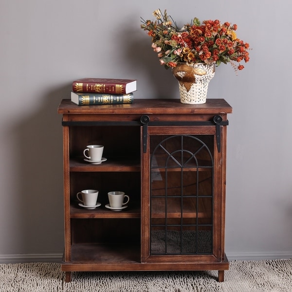 Shop Classic Design Sliding Door Console Cabinet - On Sale ...