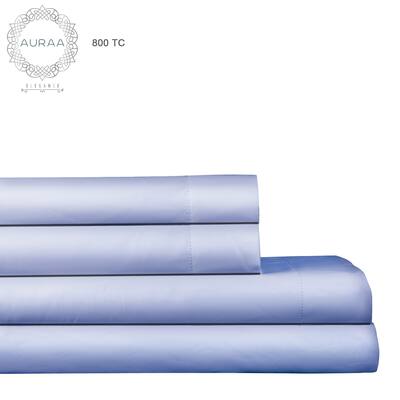AURAA Elegance 800 Thread-Count American Pima Cotton Bed Sheet Set