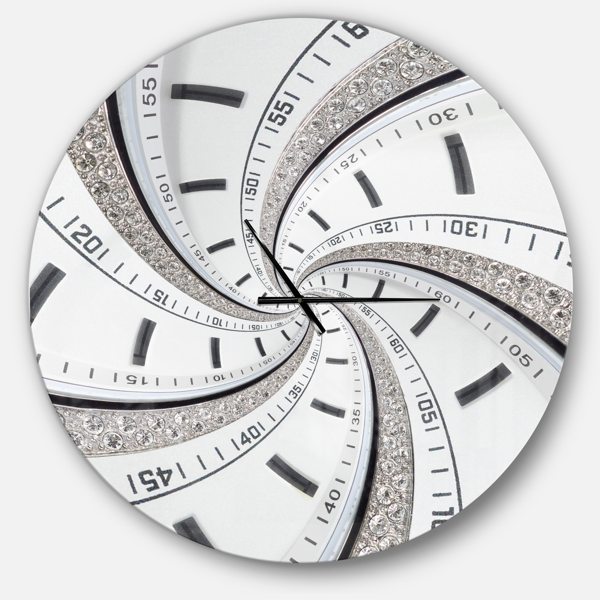 Designart Swirled Time Vortex Oversized Contemporary Wall Clock On Sale Overstock 23534633