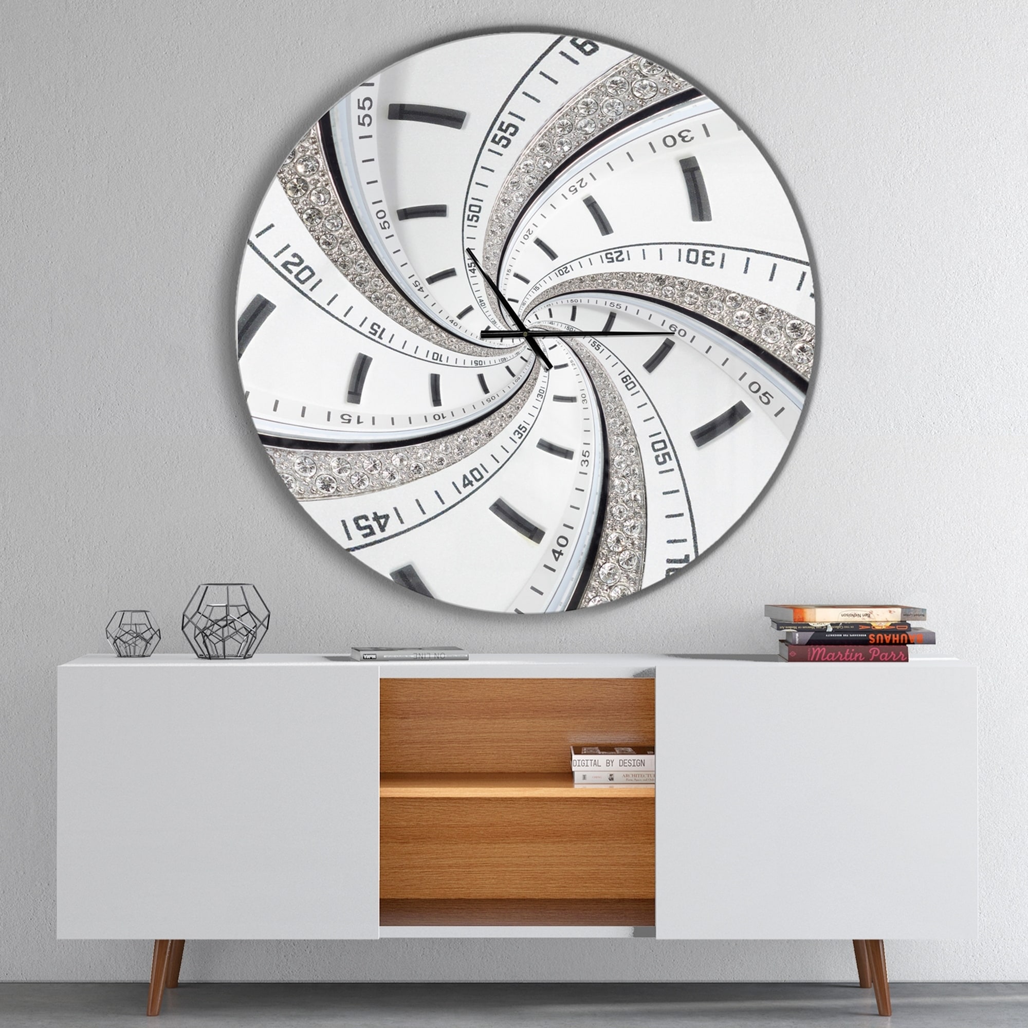 Designart Swirled Time Vortex Oversized Contemporary Wall Clock On Sale Overstock 23534633