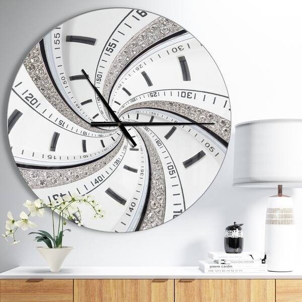 Designart Swirled Time Vortex Oversized Contemporary Wall Clock On Sale Overstock 23534633