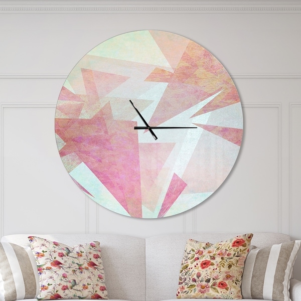 Designart 'Vintage Triangular' Oversized Farmhouse Wall CLock