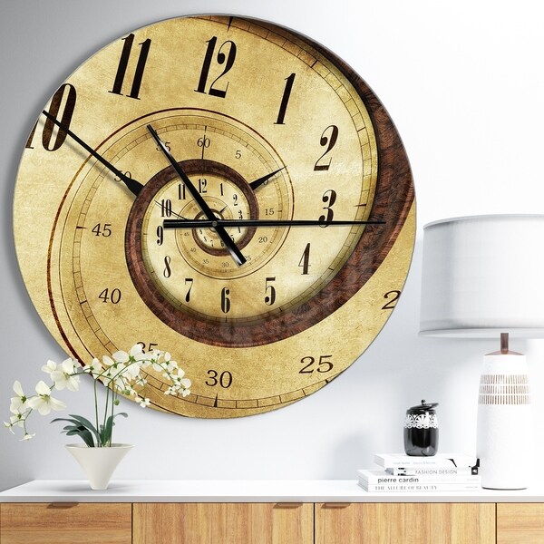 Designart 'Vintage Time Spiral' Oversized Contemporary Wall CLock. Opens flyout.