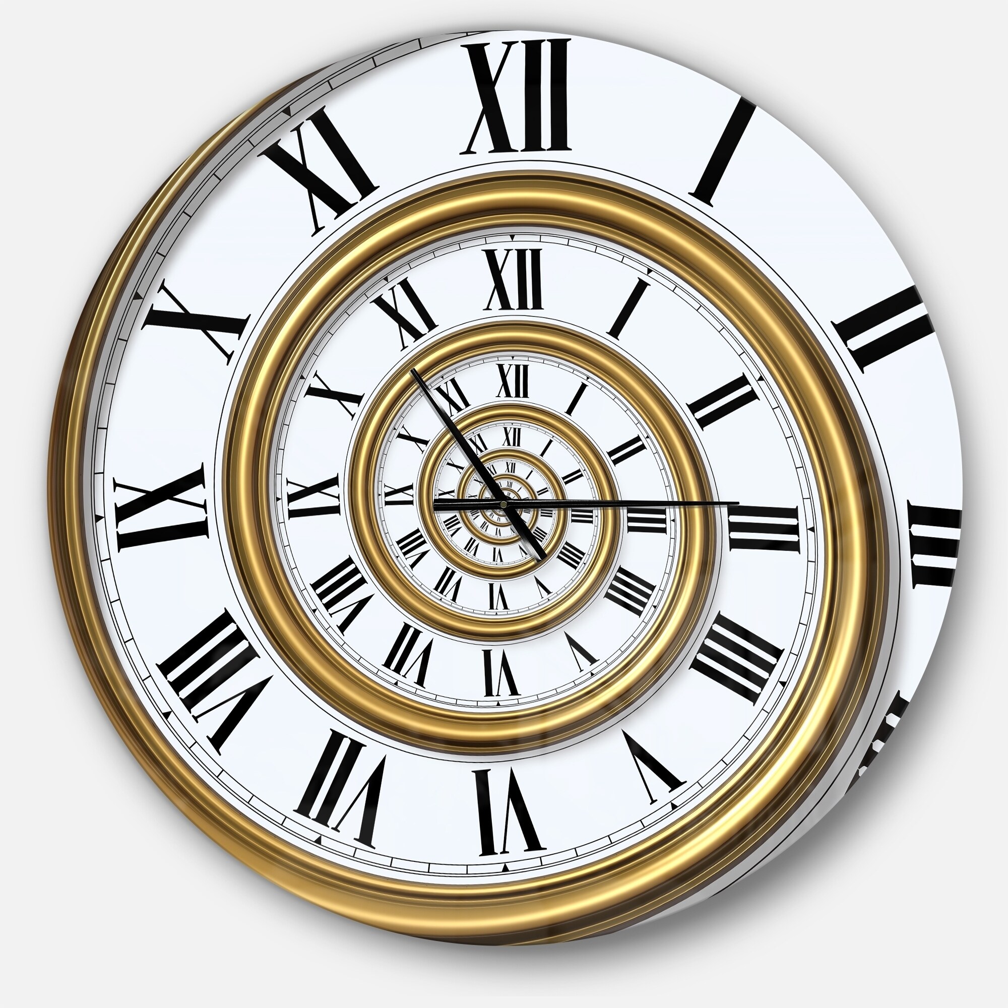 Designart Time Spiral In Antique Style Oversized Contemporary Wall Clock Designart Time Spiral In Antique Style Oversized Contemporary Wall Clock