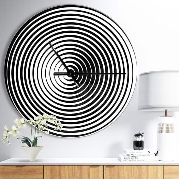 Shop Designart Black And White Optical Illusion Oversized