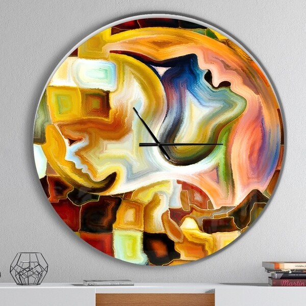 Designart 'Way of Inner Paint' Oversized Modern Wall CLock