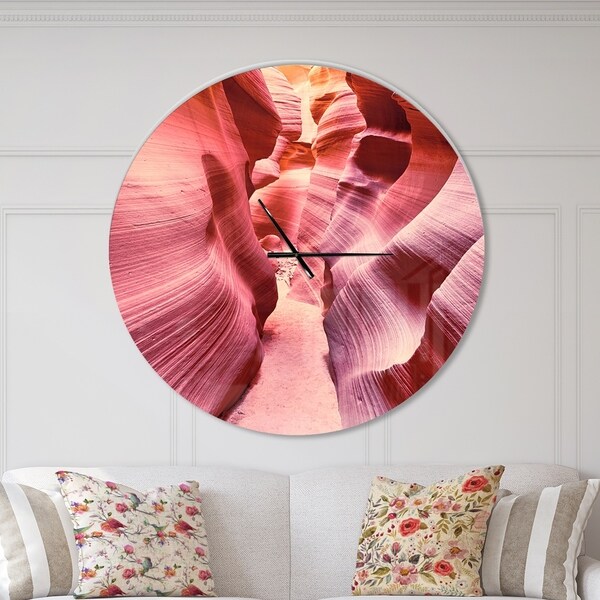 Designart 'Famous Antelope Canyon' Oversized Modern Wall CLock