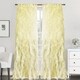 preview thumbnail 13 of 11, Sweet Home Collection Sheer Voile Waterfall Ruffled Tier 84 Inch Single Curtain Panel - 84" long x 50" wide Spring/All Seasons - Maize - Modern & Contemporary