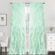 preview thumbnail 12 of 11, Sweet Home Collection Sheer Voile Waterfall Ruffled Tier 84 Inch Single Curtain Panel - 84" long x 50" wide Spring/All Seasons - Mint - Modern & Contemporary