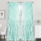 preview thumbnail 6 of 11, Sweet Home Collection Sheer Voile Waterfall Ruffled Tier 84 Inch Single Curtain Panel - 84" long x 50" wide Spring/All Seasons - Sea - Modern & Contemporary