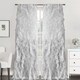 preview thumbnail 7 of 11, Sweet Home Collection Sheer Voile Waterfall Ruffled Tier 84 Inch Single Curtain Panel - 84" long x 50" wide All Seasons - Silver - Modern & Contemporary