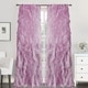 preview thumbnail 5 of 11, Sweet Home Collection Sheer Voile Waterfall Ruffled Tier 84 Inch Single Curtain Panel - 84" long x 50" wide Spring/All Seasons - Lavender - Modern & Contemporary