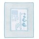 preview thumbnail 3 of 21, Luxury Home Hotel Milestone Newborn Baby Blanket giraffe & chicks blue