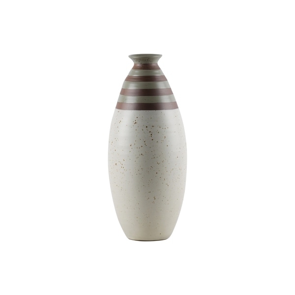 UTC59103: Ceramic Round Bellied Vase LG Matte Finish Multicolor