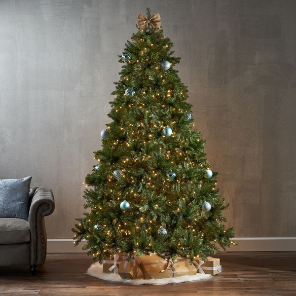 7.5-foot Fraser Fir Pre-Lit String Light or Unlit Hinged Artificial Christmas Tree by Christopher Knight Home