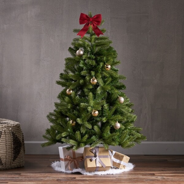 Shop 4.5-foot Mixed Spruce Pre-Lit String Light or Unlit Hinged ...