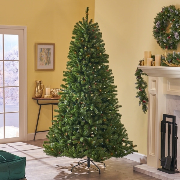 2022 Best Pre Lit 9 Foot Christmas Tree Shop 9foot Noble Fir PreLit or Unlit Hinged Artificial Christmas Tree