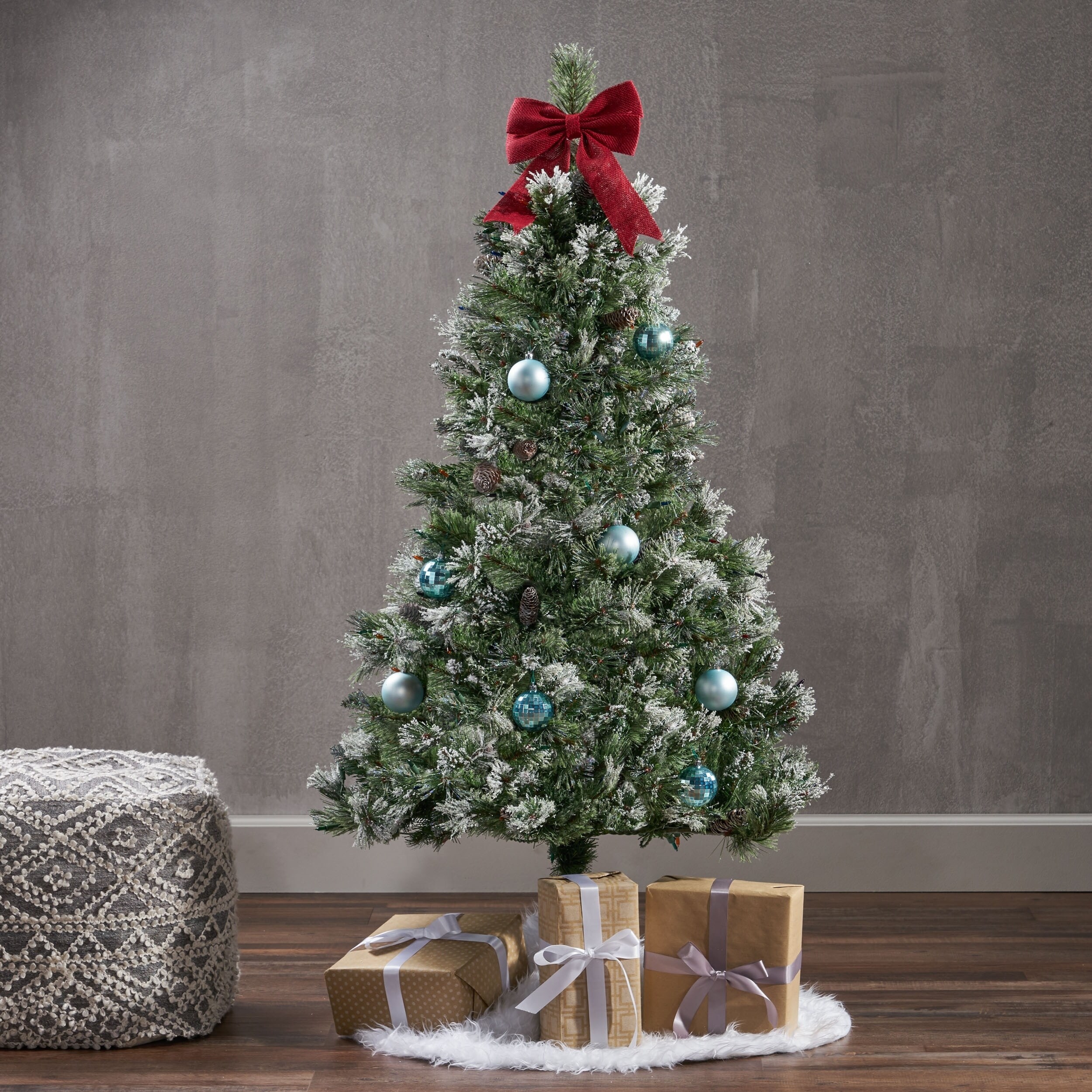 frosted artificial christmas tree