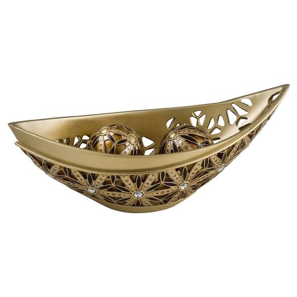 SINTECHNO Bejeweled Sunflower Decorative Bowl with Spheres Bed Bath