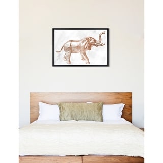 Oliver Gal 'Elephant Copper' Wild Animals Framed Art Print - Bed Bath ...