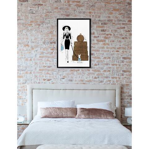 Oliver Gal 'Traveling Companion' Dogs and Puppies Framed Art Print