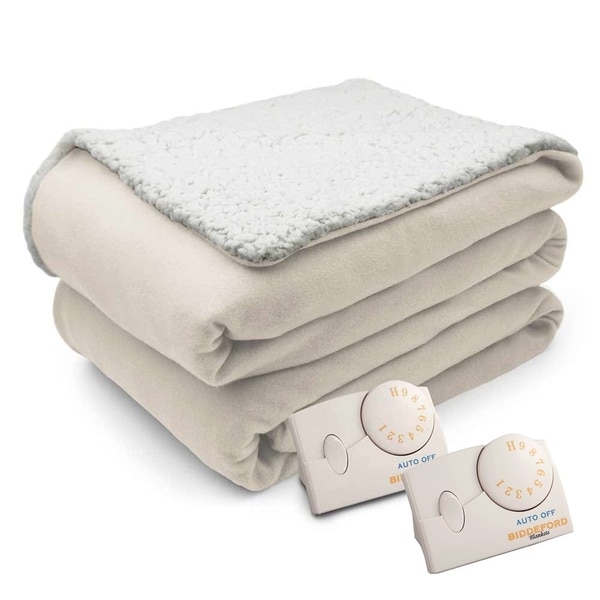 Biddeford electric heated online sherpa quilted mattress pad