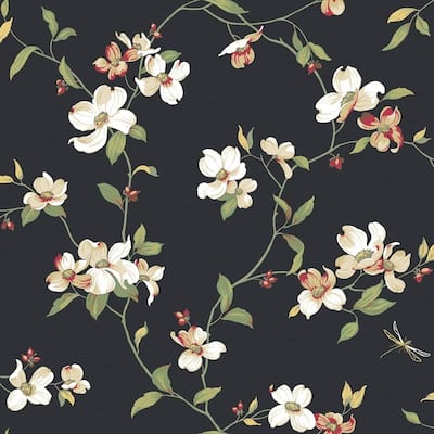 Dogwood Vintage Floral Wallpaper