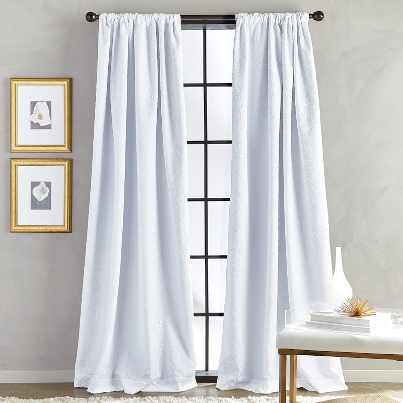 Bloomsbury Microsculpt Room Darkening Rod Pocket Curtain Panel