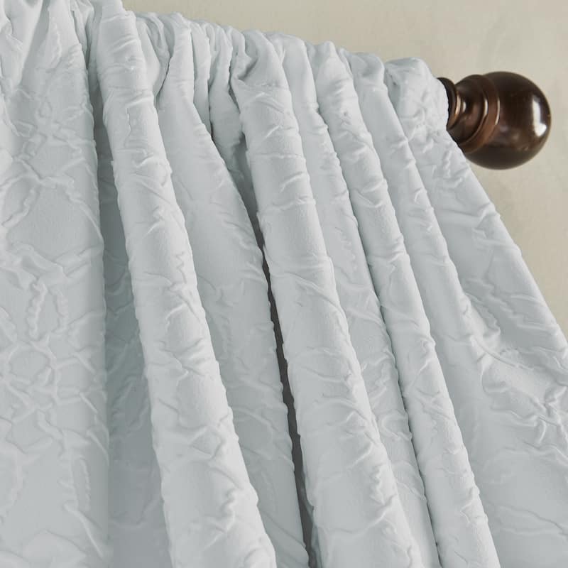 Bloomsbury Microsculpt Room Darkening Rod Pocket Curtain Panel - 52 x 95 - Grey